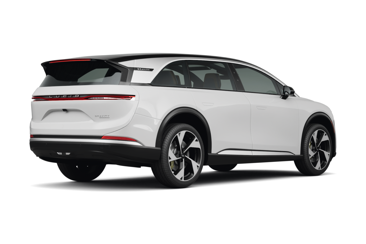 Lucid Gravity - Back view Lucid Gravity - Back view
